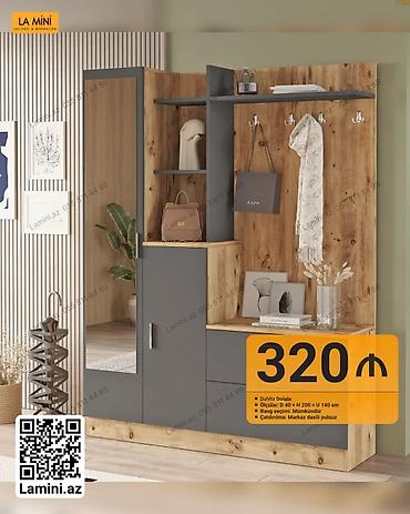 skaf dolab: Dəhliz dolabı – La Mini dizaynı • Ölçülər: D 40 × H 200 × U 140 sm — 1