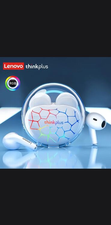 pods: Yeni Simsiz (Bluetooth) Qulaqcıqlar, Lenovo, rəng - Ağ