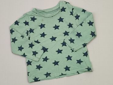 zielona koszula lniana: Bluzka, Fox&Bunny, 9-12 m, stan - Zadowalający