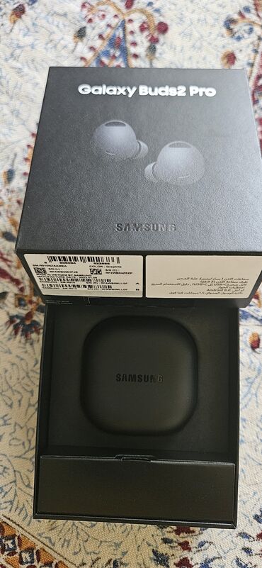 galaxy buds: Samsung Galaxy Buds 2 Pro Graphite qutusu sənədləri var yenidən