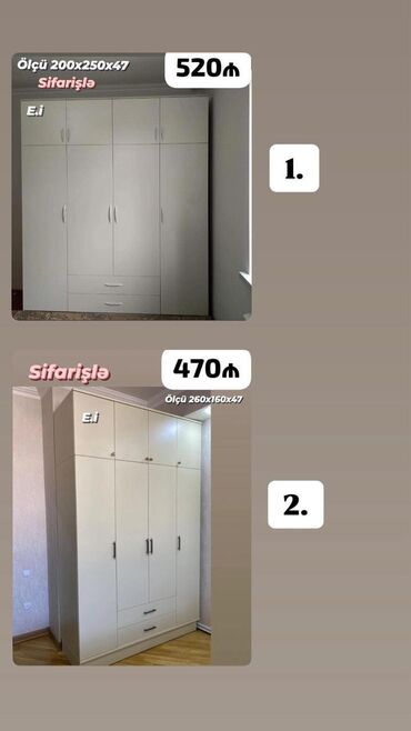 Dolablar: Yeni, 4 qapılı Düz dolab, Qarderob, paltar dolabı lalafo.az -da Dolablar: Yeni, 4 qapılı Düz dolab, Qarderob, paltar dolabı