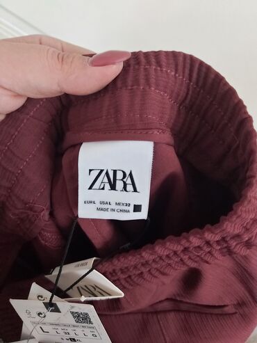 Trousers: Trousers, L (EU 52), Zara, Elegant, color - Brown