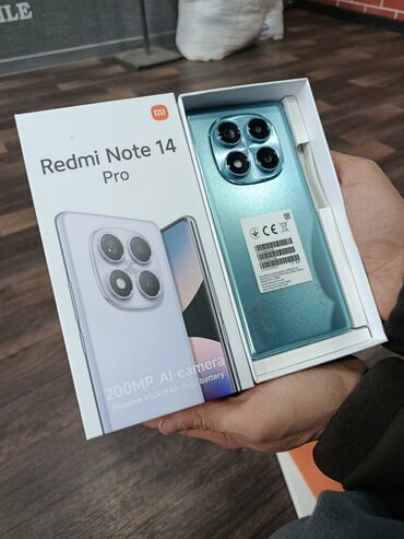 микрофон смарт: Redmi, Redmi Note 14 Pro, Колдонулган, 256 ГБ, түсү - Көгүлтүр, 2 SIM