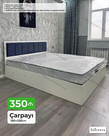 Çarpayı – 160×200 sm - Açılan, bazalı mexanizm: alt hissədə geniş
