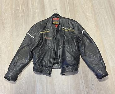 мужские кожаные куртки: Мотоциклетная кожаная куртка DAMEN Motorfashion Racing Sport. Кожа — 1