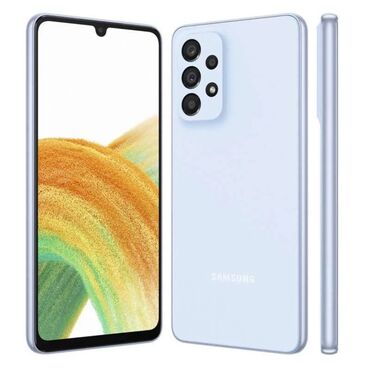 Samsung: Samsung Galaxy A33, 128 GB, rəng - Göy, Sensor, Barmaq izi, Face ID