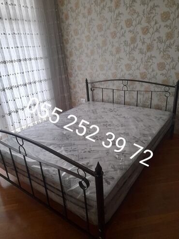 metal çardaq çarpayı: Новый, Двуспальная кровать, Без подьемного механизма, С матрасом, Без выдвижных ящиков, Азербайджан