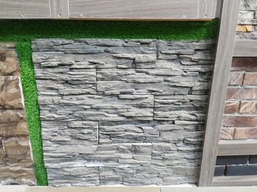 qapi dekoru: Dekorativ divar örtüyü – daş fakturalı panel - Material: yüngül və