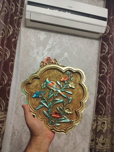 goyercin şekilleri: Dekorativ divar asılqanı – əl işi relyef panel - Material