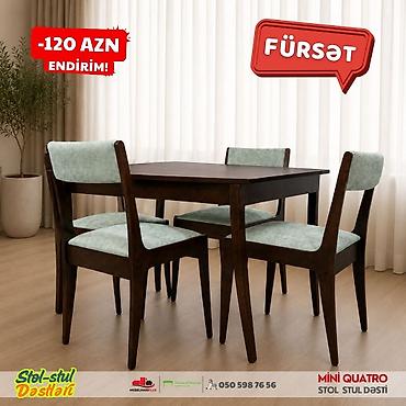 Masalar və oturacaqlar: Mini Quatro stol stul dəsti super Endirimlə Mini Quatro 4 oturacaqlı — 5