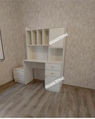 Uşaq masaları: Oğlan və qız üçün, Yeni, Siyirməli, Yazı masası, Stulsuz — 5