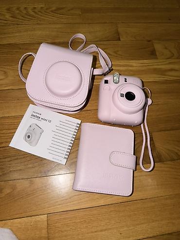 Fujifilm Instax mini 12 – pastel çəhrayı rəngdə ani fotoaparat seti