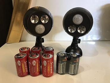 Sensorlu lampalar: Hərəkət sensorlu LED projektor lampası - 2 güclü LED işıq mənbəyi və — 2