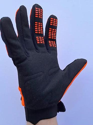 Oprema za bicikliste: FOX motocross/riderske rukavice – narandžasto/crne - Gornji deo od — 8