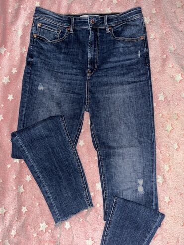 pantalone jeckerson: Stradivarius farmerice, visok struk, uske, velicina 40🌸