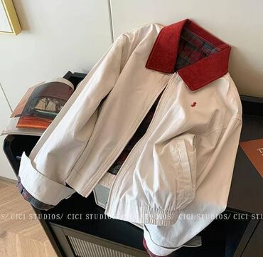 брендовые очки: Мужская куртка, L, Новый, цвет - Белый, Бесплатная доставка