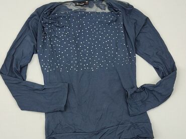 niebieska bluzki z falbankami: Блуза жіноча, L, стан - Хороший