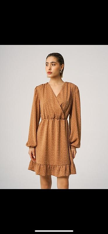 Личные вещи: Повседневное платье, Made in KG, Короткая модель, На запах, M, L, XL — 8