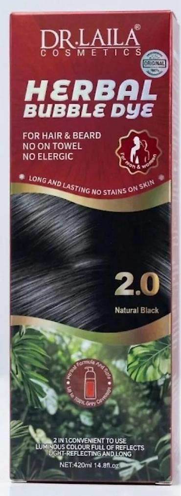 DR. LAILA Cosmetics Herbal Bubble Dye – 2.0 Natural Black - Saç və