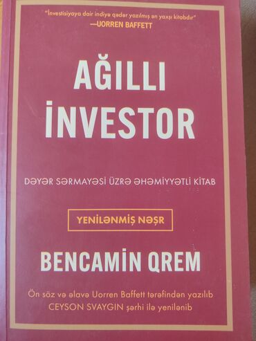 Təzədir sadəcə özüm işlətmədim ona görə satıram ağıllı investor kitab