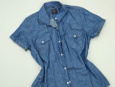 bluzki koszulowe niebieska: Сорочка жіноча, 2XL, стан - Дуже гарний