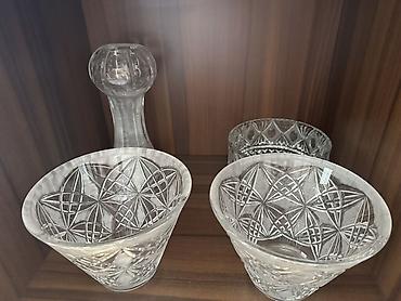 Kolleksiya: kəsgin naxışlı şüşə/kristal qablar dəsti Tərkib: - 2 ədəd