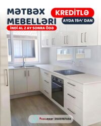 Sifarişlə mətbəx mebeli: Sifarişlə mətbəx dəsti, Özü çəkən petlələr, Mat laminat, Kredit var, Rayonlara çatdırılma, Pulsuz çatdırılma — 5