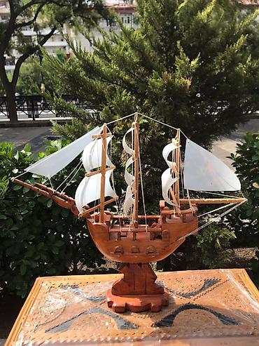İncəsənət və kolleksiyalar: Salam Aleykum Əl işi gəmi 15azn (20sm) Qoz agacınnan hazırlanmış əl — 6