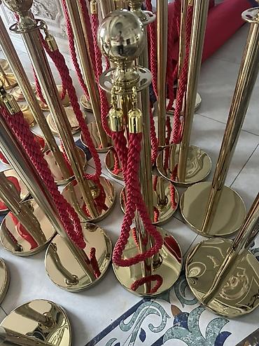 Торговое оборудование: Стойки ограждения с канатами (банкетные/ресторанные) - Материал — 1