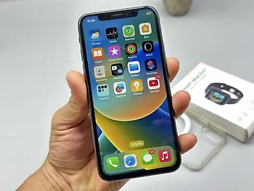 Уюлдук телефондор жана аксессуарлар: IPhone X, Колдонулган, 64 ГБ, Кара, Каптама, 90 % — 3