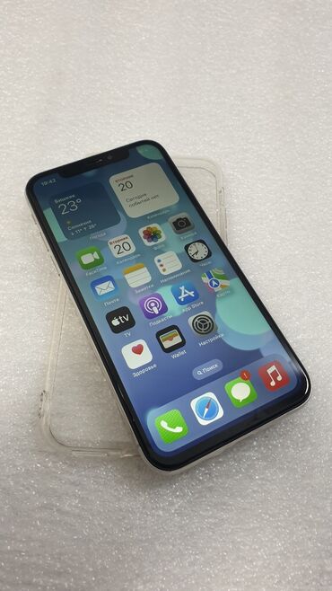 Honor: IPhone X, Б/у, 64 ГБ, Белый, Чехол, 78 %