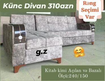 Masa və oturacaq dəstləri: Künc divan