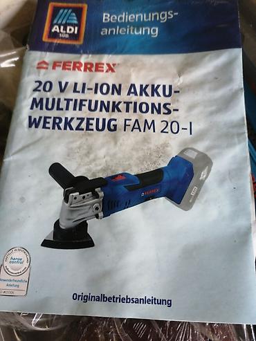 Elektrik əl alətləri: FERREX FAM 20-I akkumulaytorlu çoxfunksiyalı alət – 20 V Li‑ion — 3