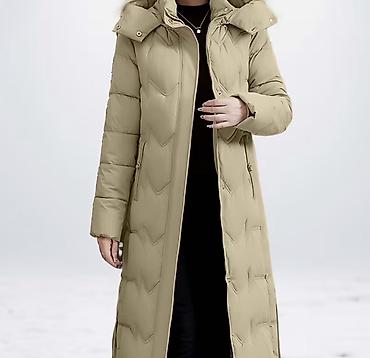 для парка: Пуховик, Длинная модель, Стеганый, 2XL — 1