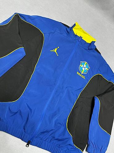 очки рай бан: Спортивная ветровка Jordan x CBF Brasil - Цвет: синий с черными — 4