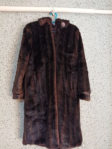 женские куртки из натуральной кожи: Шуба, Длинная модель, Made in KG, С капюшоном, 5XL (EU 50)