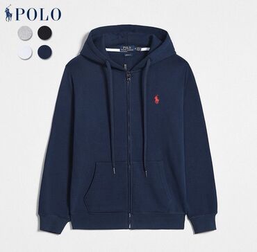 парные толстовки: Мужская толстовка, Стандарт, Polo Ralph Lauren, Б/у, цвет - Синий, Бесплатная доставка