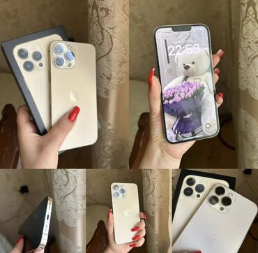 2 el telefonlar iphone: IPhone 13 Pro Max, 512 GB, Zəmanət, Barmaq izi, Simsiz şarj