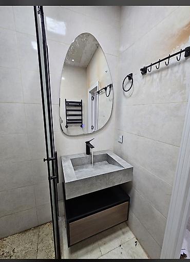 hamam əşyaları: Məhsul: Hamam mebeli və aksesuarları dəsti Təsvir: - Müasir dizaynlı — 8