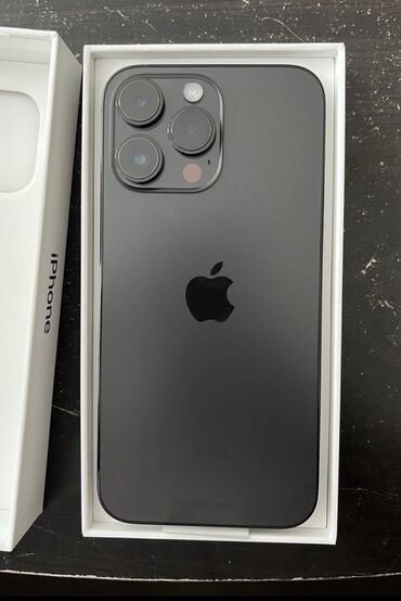 айфоны бу бишкек: IPhone 14 Pro Max, Жаңы, 128 ГБ, Кара, Коргоочу айнек, Каптама, Кабель, 88 %