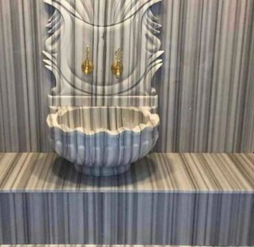 Bağ, çöl mebeli: Mərmər və təbii daşla hazırlanmış interyer işləmələri - Hamam üçün