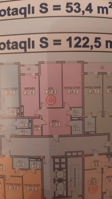 Yeni tikili: 2 otaqlı, Yeni tikili, m. Nəriman Nərimanov, 110 kv. m — 2