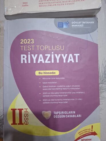 4 cü sinif riyaziyyat müəllim üçün metodik vəsait pdf: Riyaziyyat Testlər 11-ci sinif, 2-ci hissə, 2023 il
