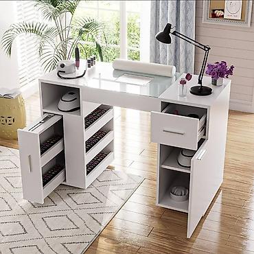 Sifarişlə manikür masaları: Düz masa, Siyirməli, Polkasız, Teksturalı laminat, Kredit yoxdur — 8