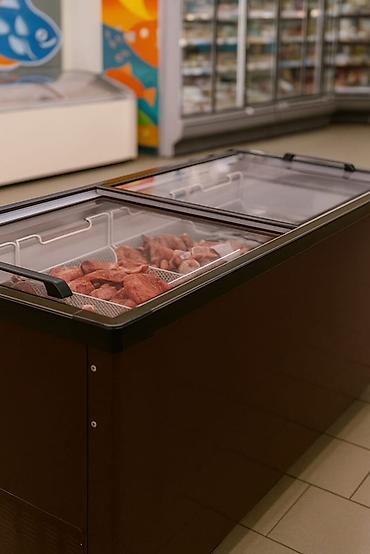 Холодильное оборудование: Промышленный морозильный ларь с раздвижными стеклянными крышками - — 1