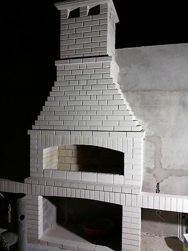 odluq: Açıq hava üçün ağ kərpicdən yığılmış manqal/BBQ sobası - Material — 1
