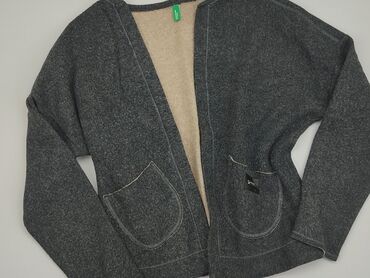 czarne bluzki z dekoltem w serek: Knitwear, L (EU 40), condition - Perfect