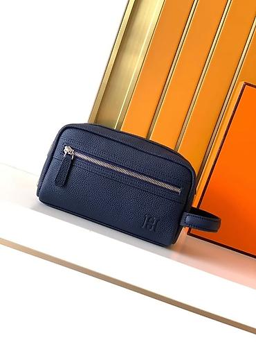 Клатчи: Компактная мужская сумка-пояс/клатч, цвет: темно‑синий (461 blue) — 2