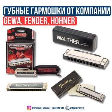 Усилители звука: Губные гармошки от компании Gewa, Fender, Hohner