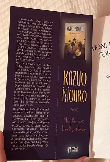 Kitablar və jurnallar: Məhsul: Kitab – “Məni heç vaxt tərk etmə” (Kazuo İşiquro) Nəşriyyat — 2